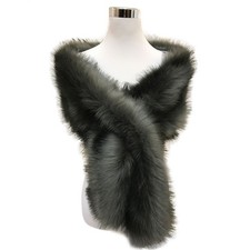 Women winter faux fur scarf - women's,