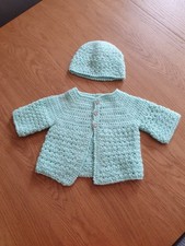 Hand Crochet baby matinee coat