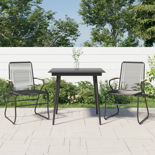 Garden dining set - dining, black