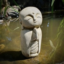 Lovely Monk Stone Statue | Buddha Oriental Garden Outdoor Decoration Ornament
