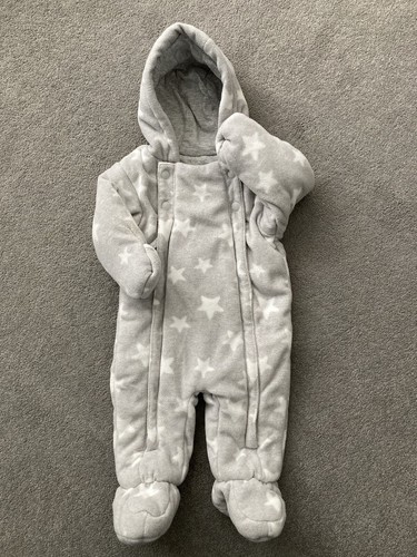 Snowsuit grey star unisex - grey,