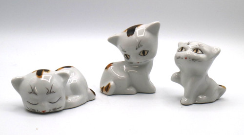 Vintage chinese cats set 3 - vintage, of