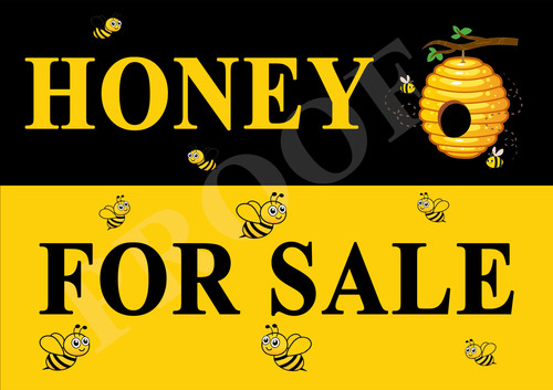 Honey for sale metal sign - honey,