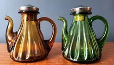 Vintage mcm amber green - amber, &