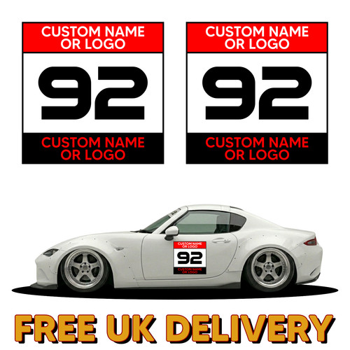 Custom door number decals - 2,