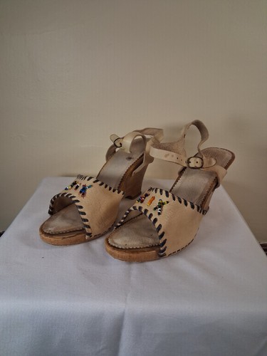 Vintage 70s wedge - wedge, wood