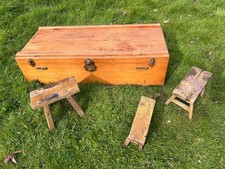 Oak Trunk With Brass Engraved