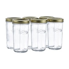 6 x Wide Mouth Kilner Preserve Pickling Jars 0.5L Screw Top Glass Jam Jars 500ml