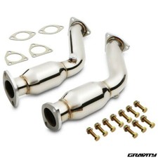 2.25" STAINLESS EXHAUST SILENCED DE CAT DECAT PIPES FOR NISSAN 350Z Z33 3.5 03+