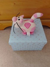 Jellycat. Pink And White Crazy Cat. Retired And Rare. No Tags