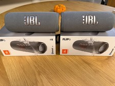 2 X JBL Flip 6 Bluetooth Portable Speaker System - Original JBL - Gray (PAIR)