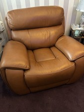 Radleigh Cognac Leather Power Recliner Armchair  3 Months Old RRP £999