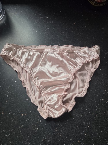 Sissy pink satin feel panties - satin,