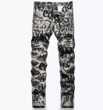 Men's Gray Cotton Jeans