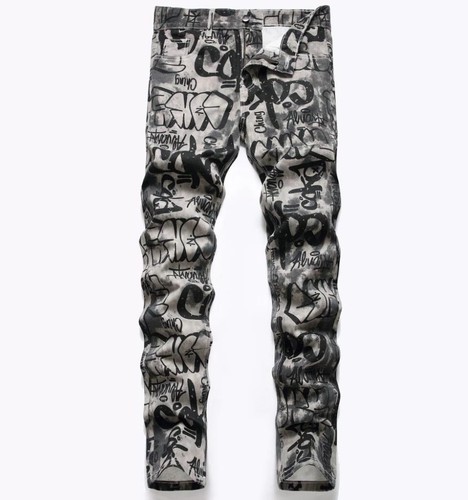 Men gray cotton jeans - men's,