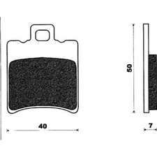 PAIR OF BRAKE PADS ITALJET 50