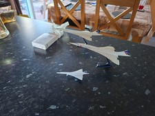 British Airways Concorde Model With Display Stand x 2 plus 1 small one