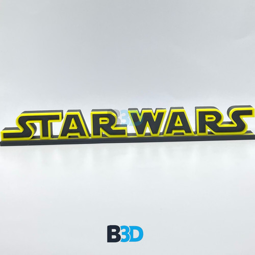Star wars logo sign - wars, 3d