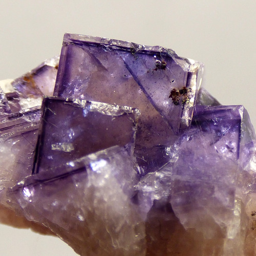 Blue john fluorite crystal - blue,