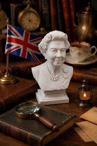 Queen elizabeth bust statue - queen,