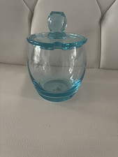 Blue Glass Jam/Honey Pot