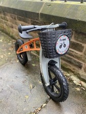 FirstBIKE Toddler Kids Cross Balance Bike with Brake | Orange Grey | 2-5 years