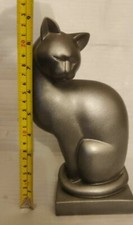 Serenity Grey Stone Cat Ornament Statue