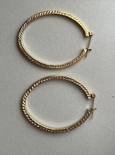 14k Yellow Gold Large Hoop