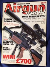 AirGun World Nov 2001. Air Arms TX200/Logun S-16/Skan/BSA Meteor Mk6/Bent Barrel