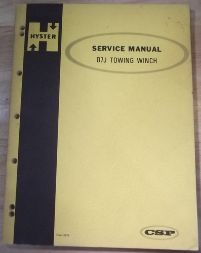 Hyster d7j towing winch - towing,