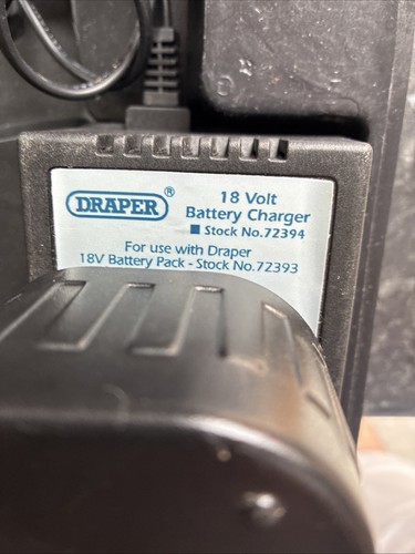 Draper 18v battery and charger - and,
