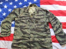original 1987 TIGER STRIPE products usa VIETNAM WAR advisory JUNGLE SHIRT L - XL