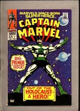 CAPTAIN MARVEL #1_MAY 1968_FINE MINUS_BIG PREMIERE ISSUE_SILVER AGE MARVEL!