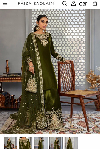 Faiza saqlain green - faiza,