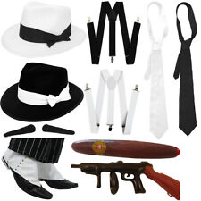 MENS GANGSTER HAT TIE BRACES