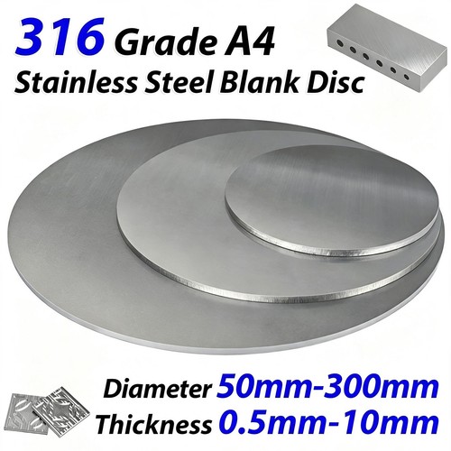 Stainless steel blank disc - stainless,