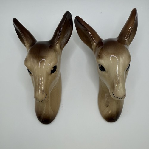 Deer wall mounted head - mounted, pair