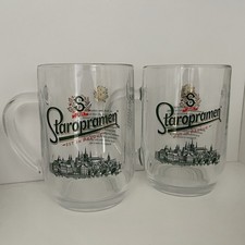 Staropramen Beer Pint Glasses