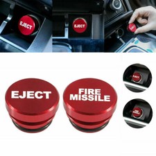 1Pc Red Eject Fire Missile Button Car Cigarette Lighter Cover Accessories DC12V