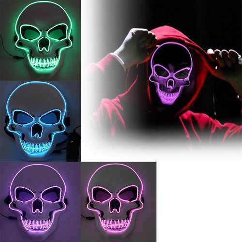 Skeleton led mask glow scary - mask,