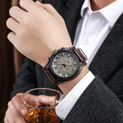 New wide leather watch cuff - wide,
