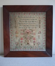 Antique Needlework Sampler ~