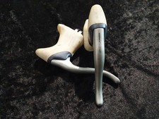 Vintage Shimano 105 SC white hoods aero brake levers alloy bike bicycle retro