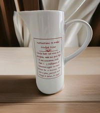 Christmas White Mulled Wine Ceramic Jug With Red Recipe Print Home / Bar