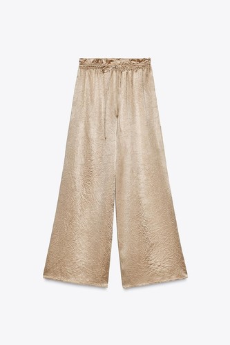 Zara metallic wide leg - zara,