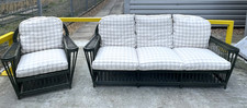 Quality  French  1960's Mid century Vintage bamboo 3 seat sofa & armchair suite