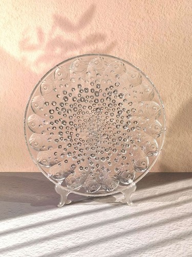 Rare lalique plate new with - lalique,