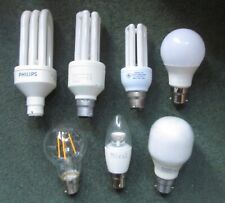 Various Wattage Job Lot Energy Saver B22 Light Bulbs Osram GE Etc Large Bayonet