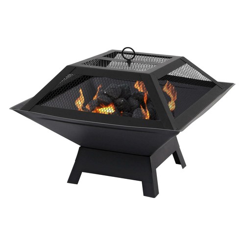 Square fire pit bbq grill - pit,