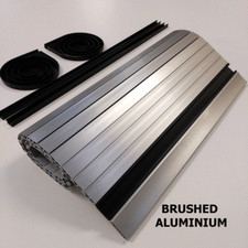 Tambour Door ( Roller Door ) Campervan Motorhome Brushed Aluminium effect finish